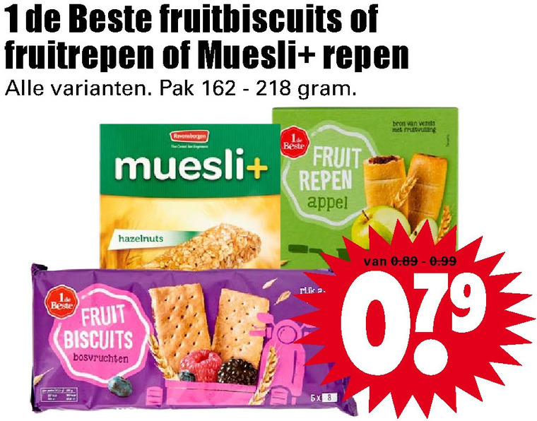 De Beste Mueslireep Fruitbiscuit Folder Aanbieding Bij Dirk Details