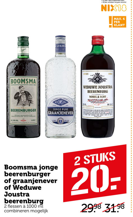 Weduwe Joustra Jenever Berenburg Folder Aanbieding Bij Coop Details