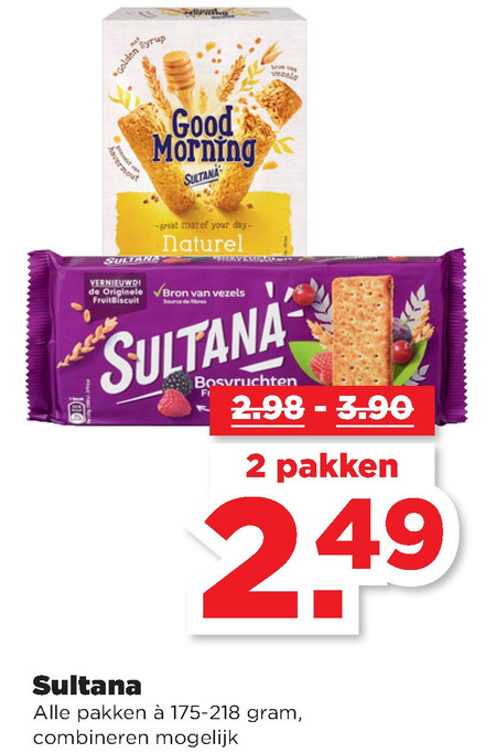 Sultana Fruitbiscuit Folder Aanbieding Bij Plus Details