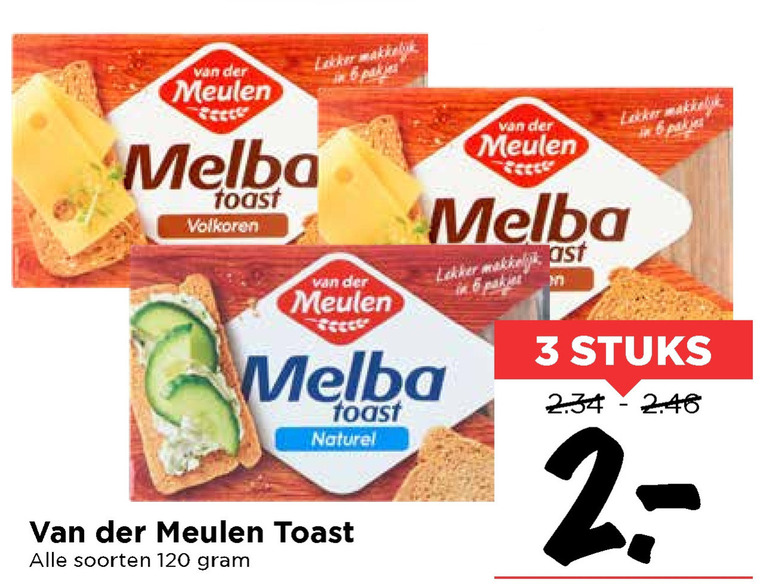 Melba Toast Folder Aanbieding Bij Vomar Details