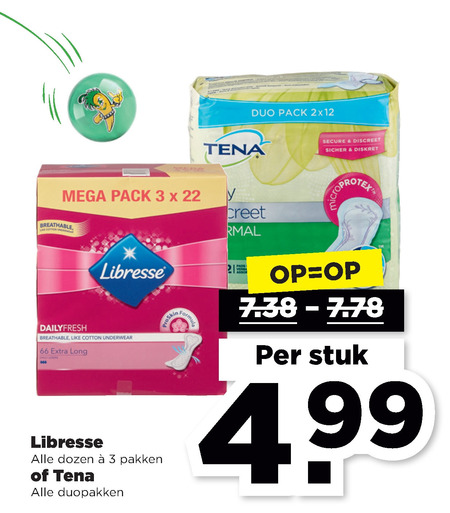 Tena Lady Inlegkruisjes Maandverband Folder Aanbieding Bij Plus Details