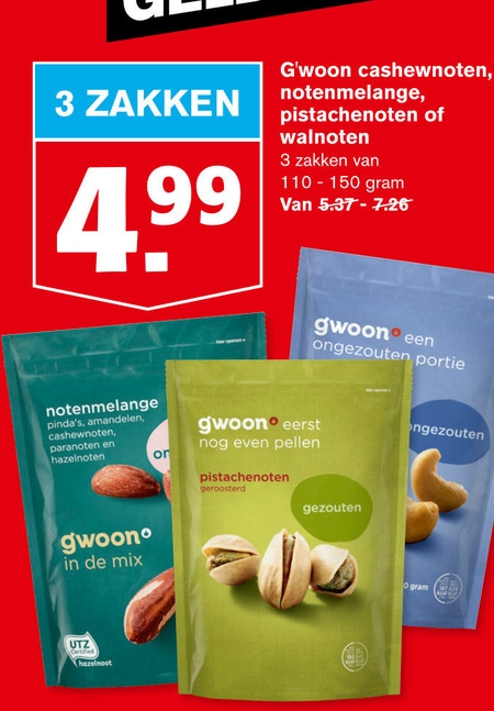 Gwoon Walnoten Noten Folder Aanbieding Bij Hoogvliet Details