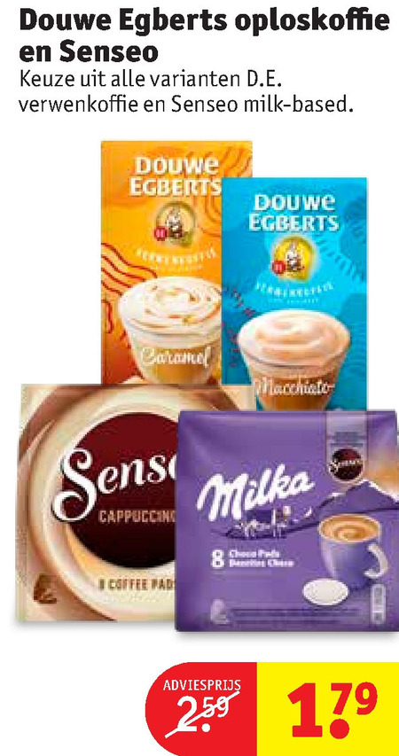 Douwe Egberts Senseo Koffiepad Oploskoffie Folder Aanbieding Bij