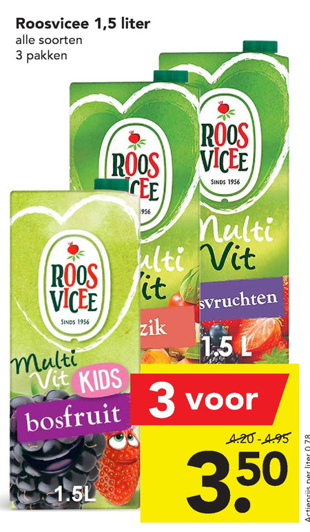 Roosvicee Fruitdrank Folder Aanbieding Bij Deen Details