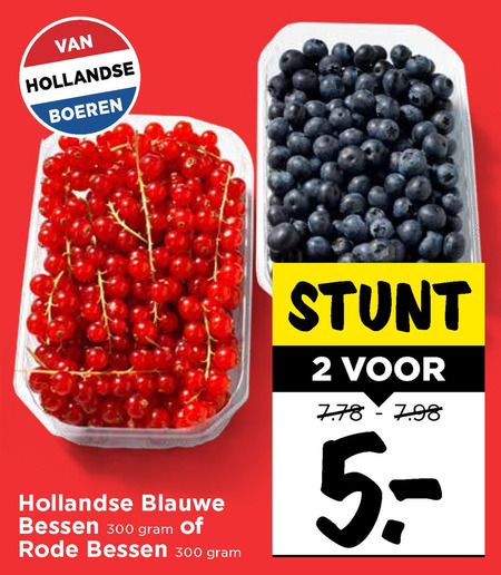 Rode Bessen Blauwe Bessen Folder Aanbieding Bij Vomar Details