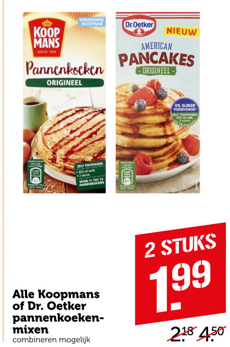 Dr Oetker Pannenkoekenmix Folder Aanbieding Bij Coop Details