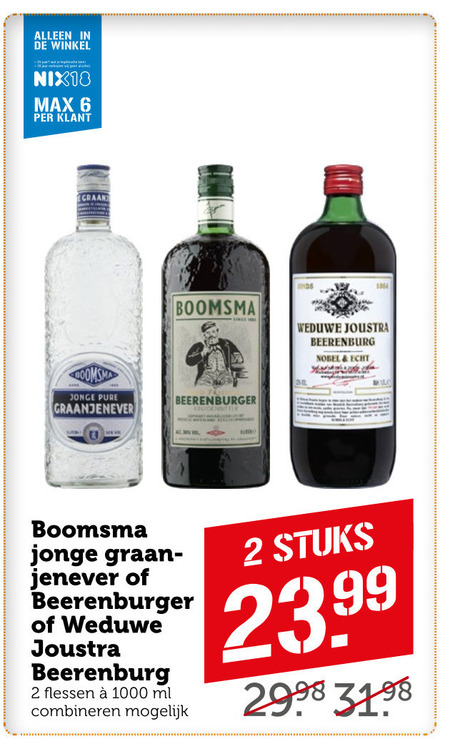 Weduwe Joustra Jenever Berenburg Folder Aanbieding Bij Coop Details