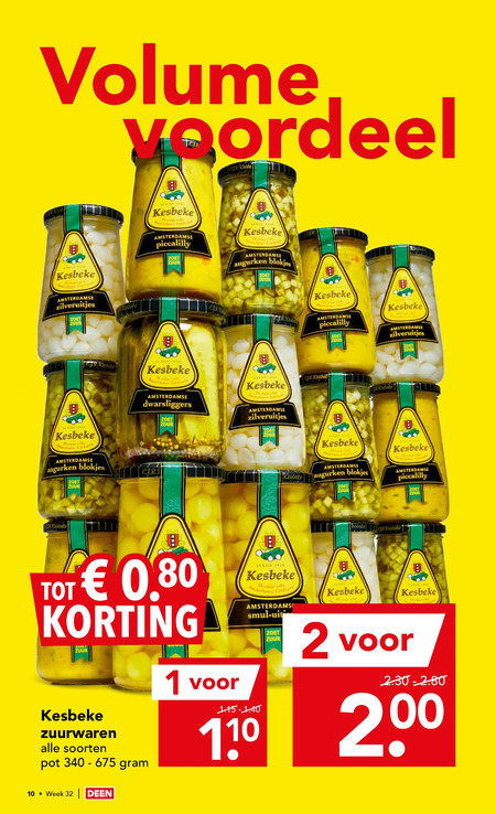 Kesbeke Zilveruitjes Augurken Folder Aanbieding Bij Deen Details