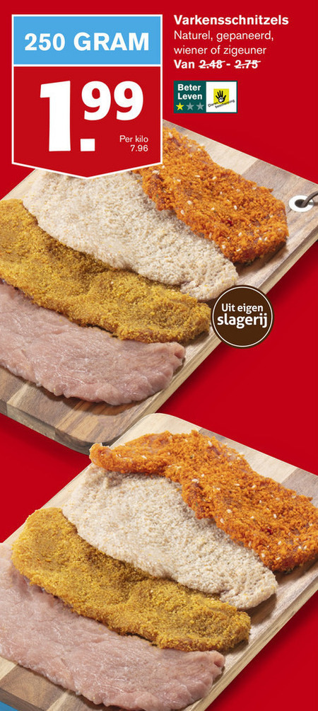 Varkensschnitzel Zigeunerschnitzels Folder Aanbieding Bij Hoogvliet