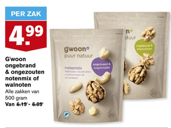 Gwoon Walnoten Noten Folder Aanbieding Bij Hoogvliet Details