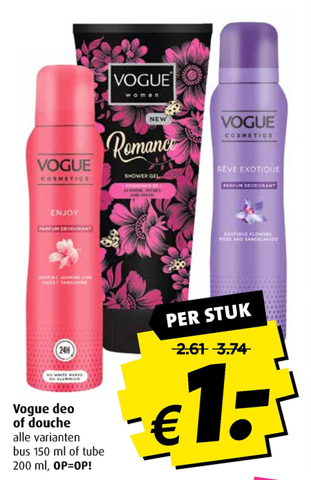 Vogue Deodorant Douchegel Folder Aanbieding Bij Boni Details