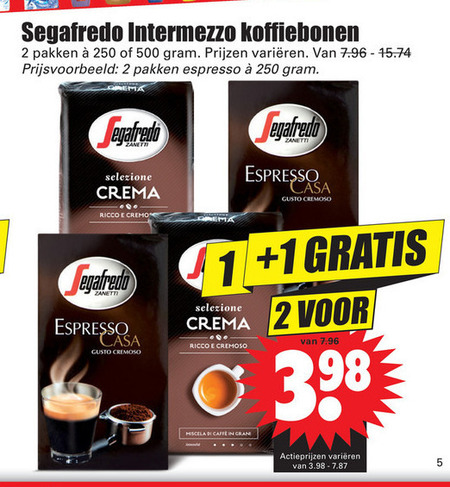 Segafredo Koffiebonen Folder Aanbieding Bij Dirk Details