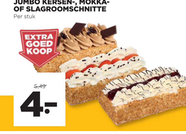 Slagroomschnitte Mokkaschnitt Folder Aanbieding Bij Jumbo Details