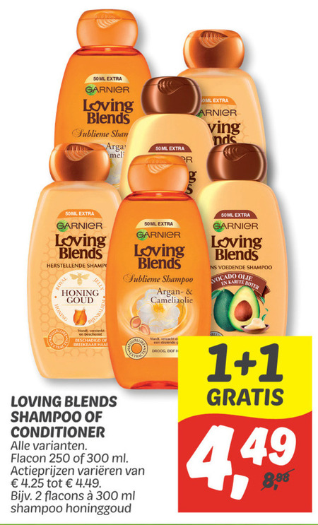 Garnier Loving Blends Shampoo Conditioner Folder Aanbieding Bij