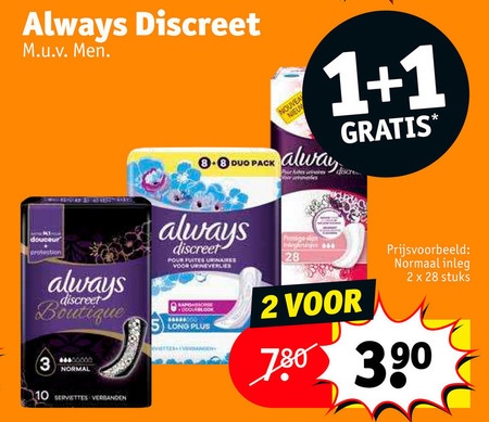 Always Incontinentieverband Folder Aanbieding Bij Kruidvat Details