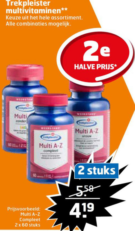 Trekpleister Huismerk Multivitaminen Folder Aanbieding Bij Trekpleister