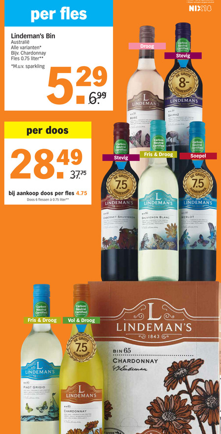 Lindemans Rose Rode Wijn Folder Aanbieding Bij Albert Heijn Details