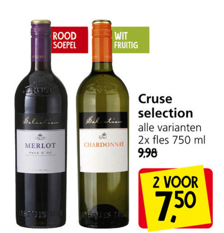 Cruse Selection Witte Wijn Rode Wijn Folder Aanbieding Bij Jan Linders