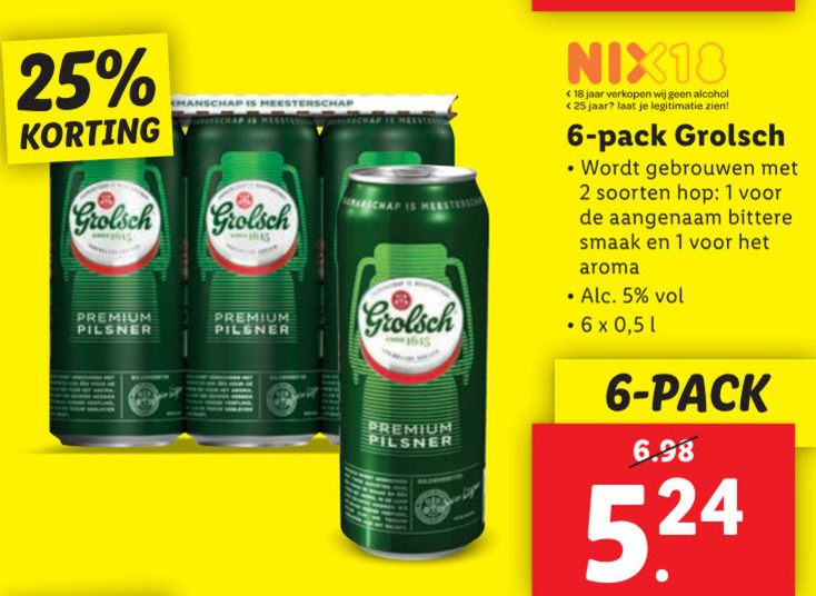 Grolsch Blikje Bier Folder Aanbieding Bij Lidl Details