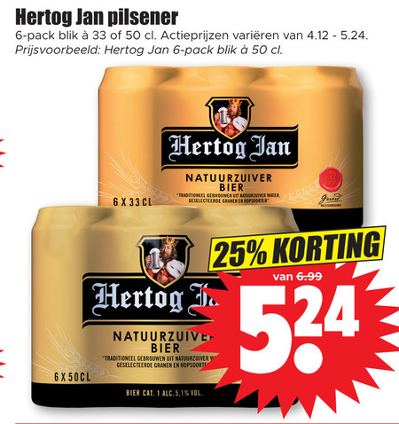 Hertog Jan Blikje Bier Folder Aanbieding Bij Dirk Details