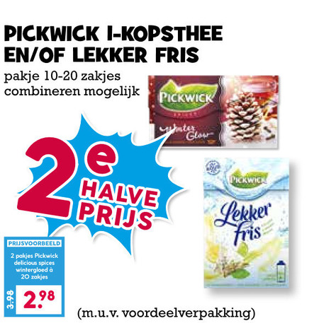 Pickwick Thee Folder Aanbieding Bij Boons Markt Details