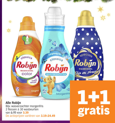 Robijn Wasmiddel Wasverzachter Folder Aanbieding Bij Albert Heijn