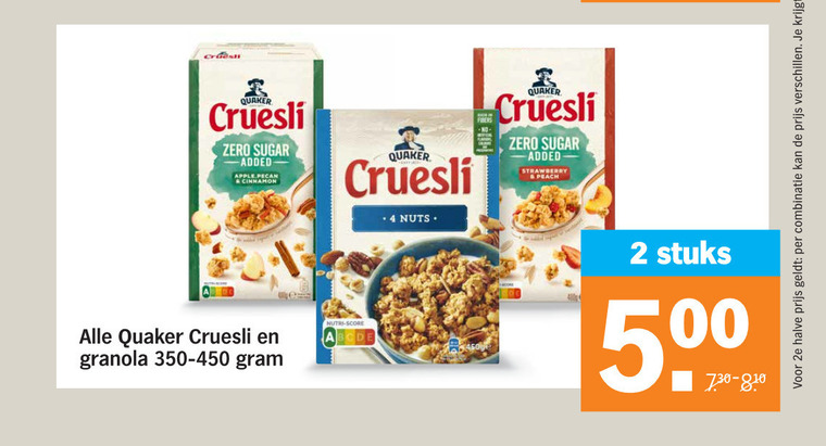 Quaker Cruesli Folder Aanbieding Bij Albert Heijn Details