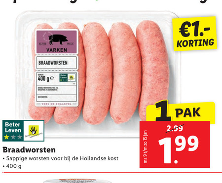 Braadworst Folder Aanbieding Bij Lidl Details