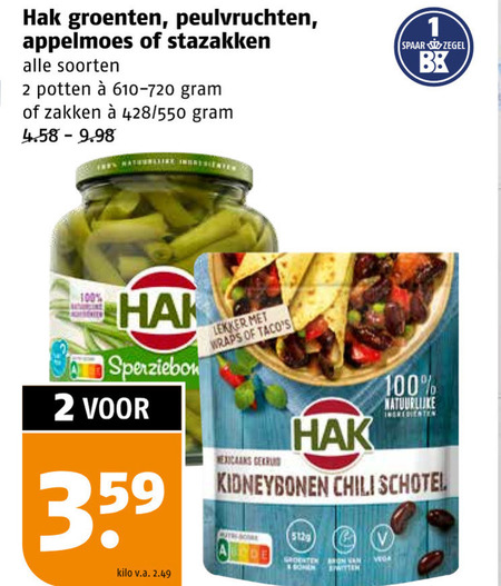 Hak Groenteconserven Appelmoes Folder Aanbieding Bij Poiesz Details