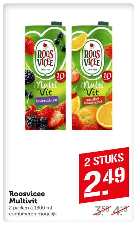 Roosvicee Fruitdrank Folder Aanbieding Bij Coop Details