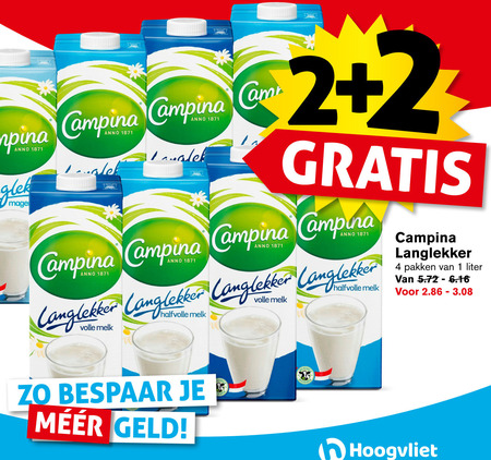 Campina Melk Folder Aanbieding Bij Hoogvliet Details