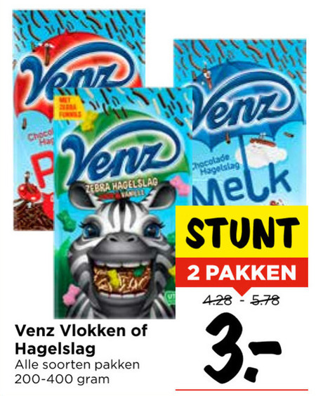 Venz Boterhamvlokken Hagelslag Folder Aanbieding Bij Vomar Details