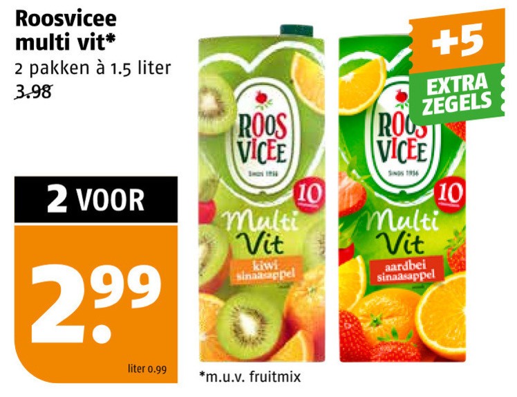 Roosvicee Fruitdrank Folder Aanbieding Bij Poiesz Details