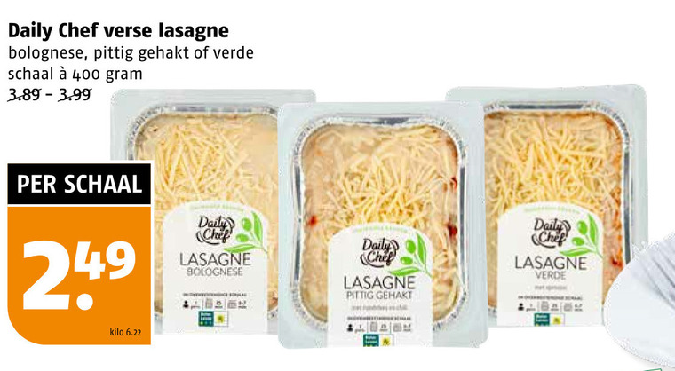 Daily Chef Lasagne Folder Aanbieding Bij Poiesz Details