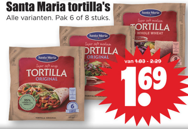 Santa Maria Tortilla Folder Aanbieding Bij Dirk Details