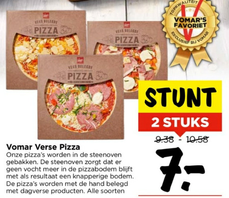 Verse Pizza Folder Aanbieding Bij Vomar Details