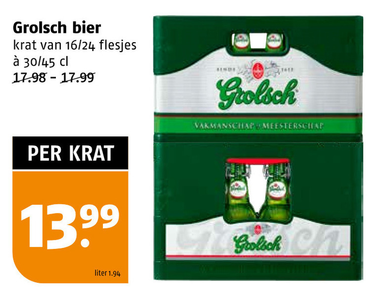 Grolsch Krat Bier Folder Aanbieding Bij Poiesz Details