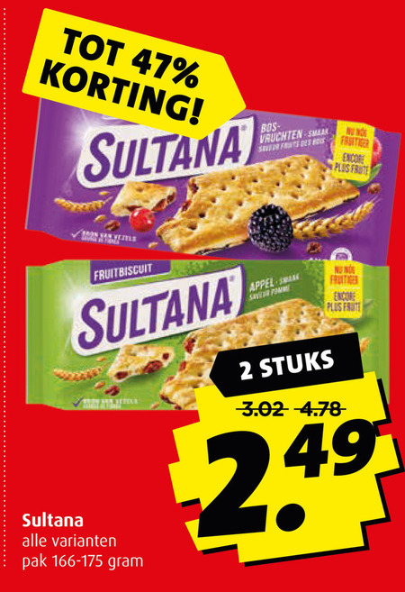 Sultana Fruitbiscuit Folder Aanbieding Bij Boni Details