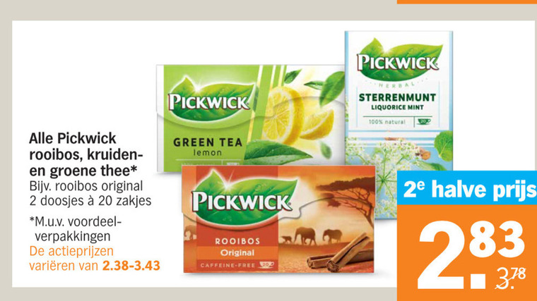 Pickwick Thee Folder Aanbieding Bij Albert Heijn Details