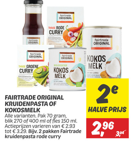 Fair Trade Original Kokosmelk Boemboe Folder Aanbieding Bij Dekamarkt