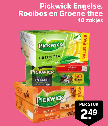 Pickwick Thee Folder Aanbieding Bij Trekpleister Details