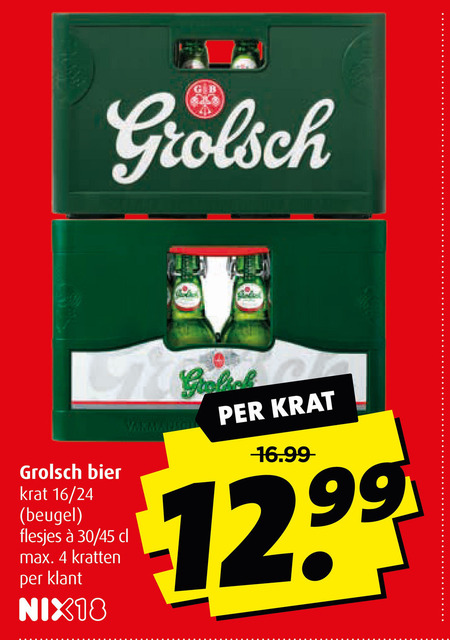 Grolsch Krat Bier Folder Aanbieding Bij Boni Details