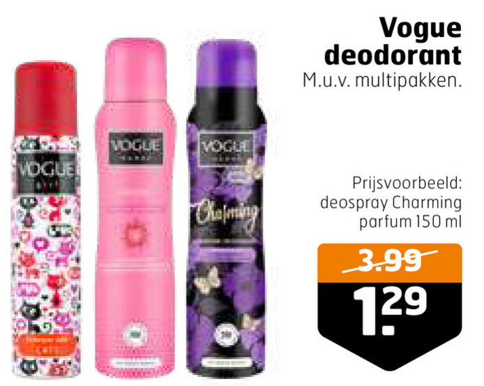 Vogue Deodorant Folder Aanbieding Bij Trekpleister Details