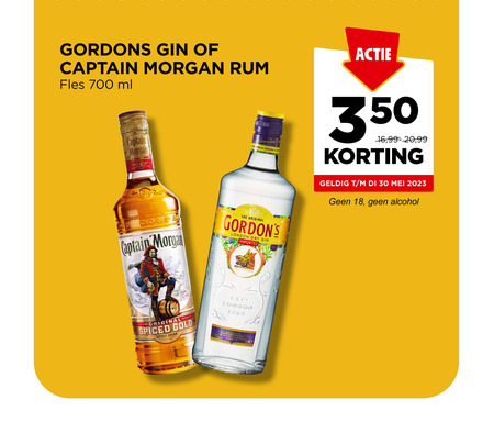 Captain Morgan Rum Gin Folder Aanbieding Bij Jumbo Details