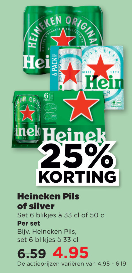 Heineken Silver Blikje Bier Folder Aanbieding Bij Plus Vandaag Details