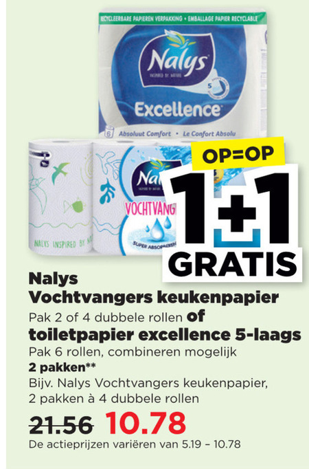 Nalys Toiletpapier Keukenpapier Folder Aanbieding Bij Plus Details