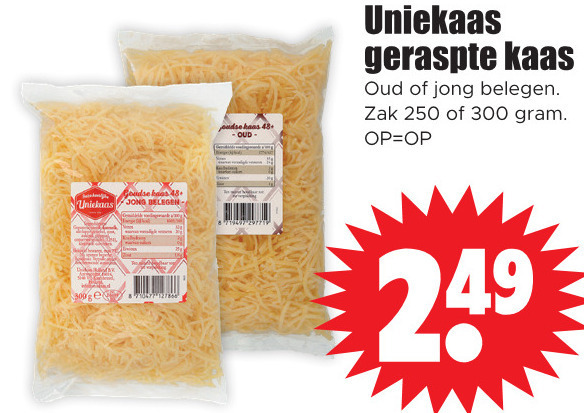 Uniekaas Geraspte Kaas Folder Aanbieding Bij Dirk Details