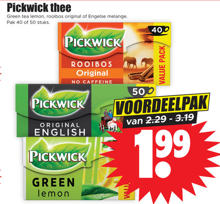 Pickwick Thee Folder Aanbieding Bij Dirk Details