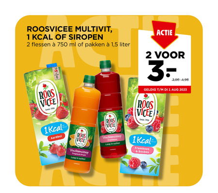 Roosvicee Fruitdrank Limonadesiroop Folder Aanbieding Bij Jumbo Details