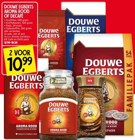 Douwe Egberts Oploskoffie Koffiebonen Folder Aanbieding Bij Jan